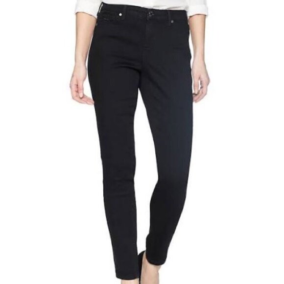 NINE WEST Gramercy Skinny Leg Black Stretch Office Workwear Jeans Pants SIZE 2 - Picture 1 of 15